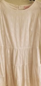 White dress with flare arms